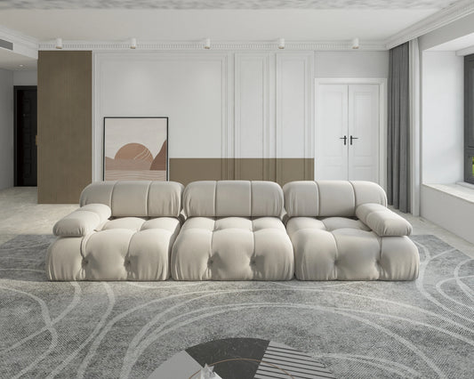Modern Velvet Convertible Couches 3 Seats Living Room Sofa Sets for Office Apartment