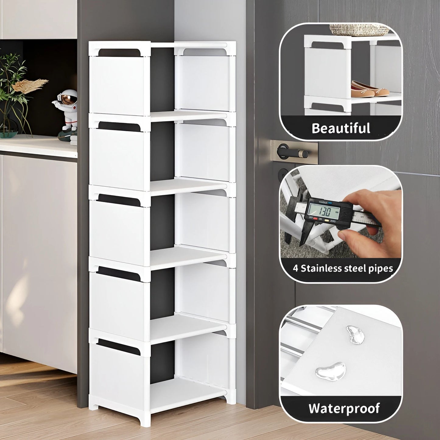 Simple Shoe Rack with  6-10 Tiers Shoe Storage Organizer