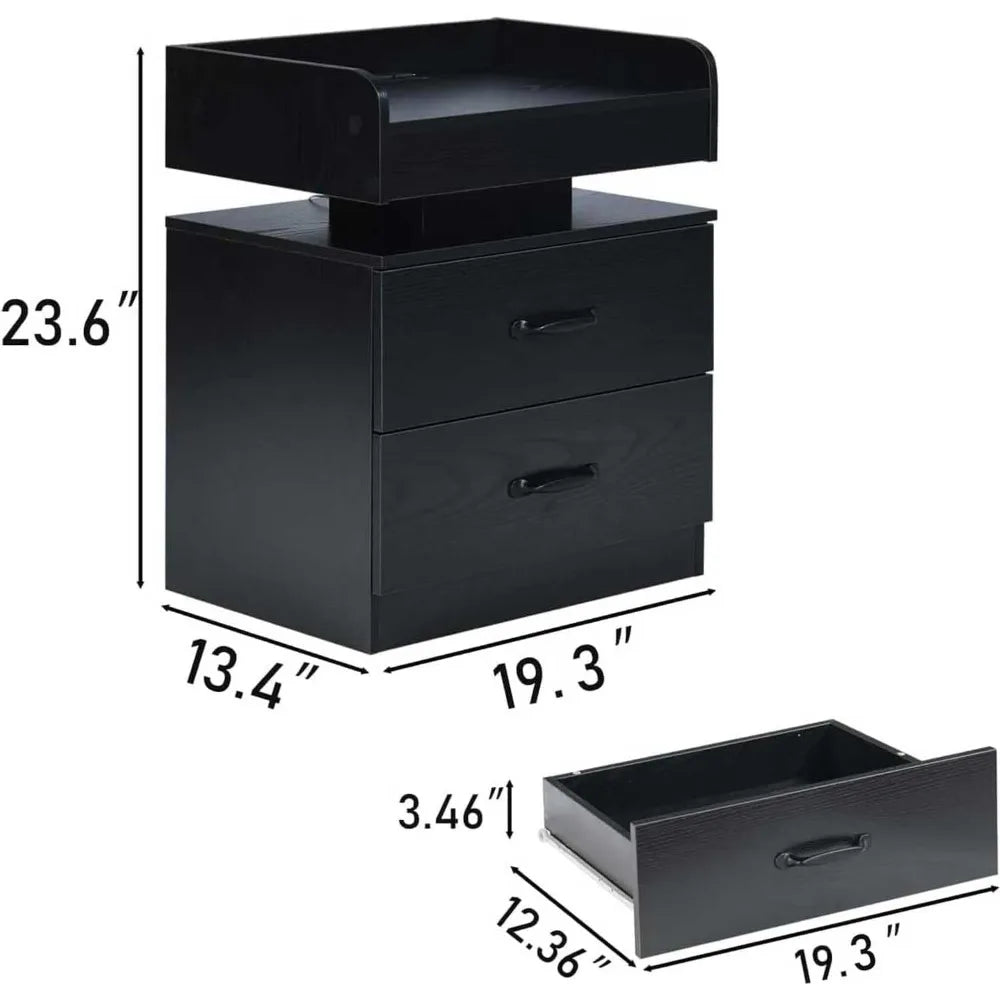 Black Nightstand for bedroom
