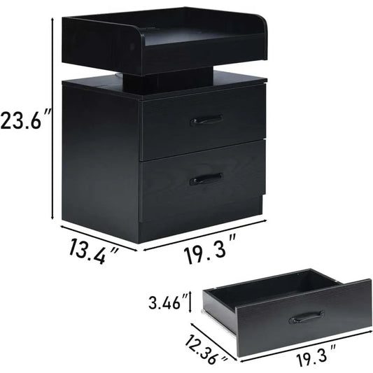 Black Nightstand for bedroom