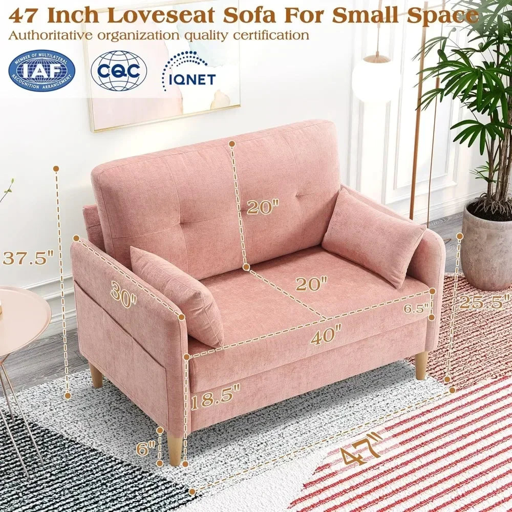 47” Small Couch for Living Room