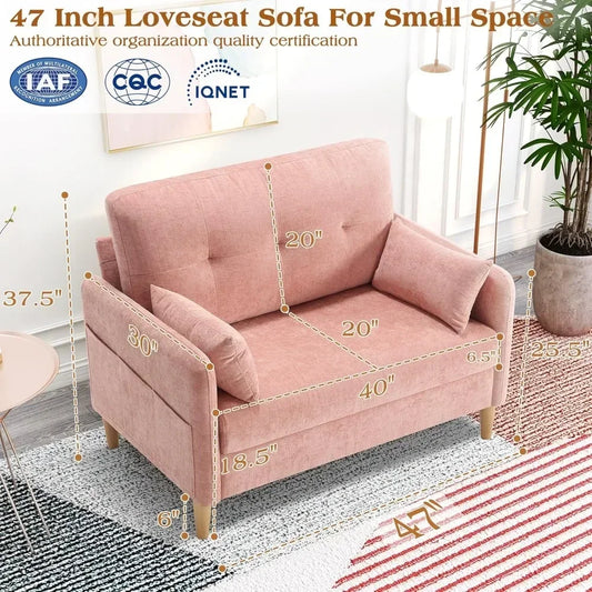 47” Small Couch for Living Room