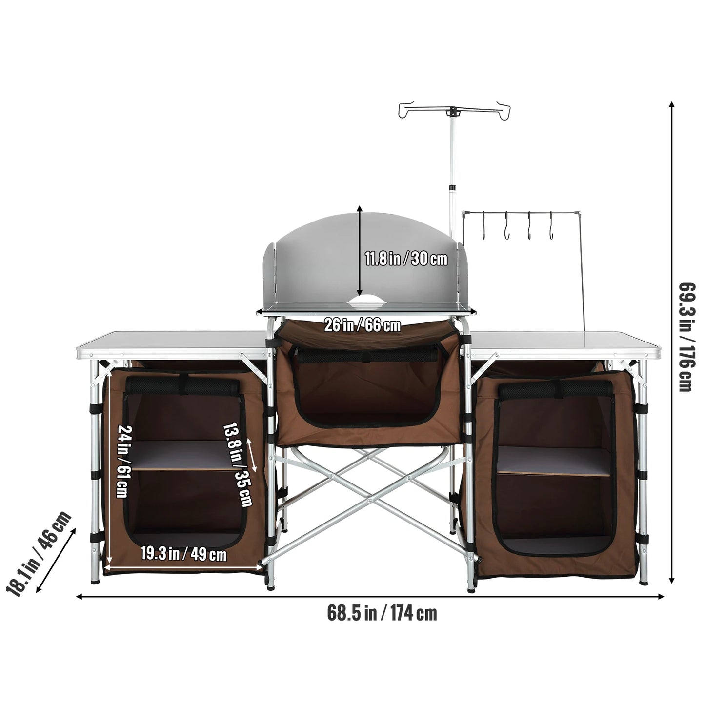 Cabinet Foldable Folding Cooking Storage Rack
