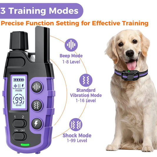 3300Ft Electric Dog Training Collar Remote Control Waterproof Pet Behavior