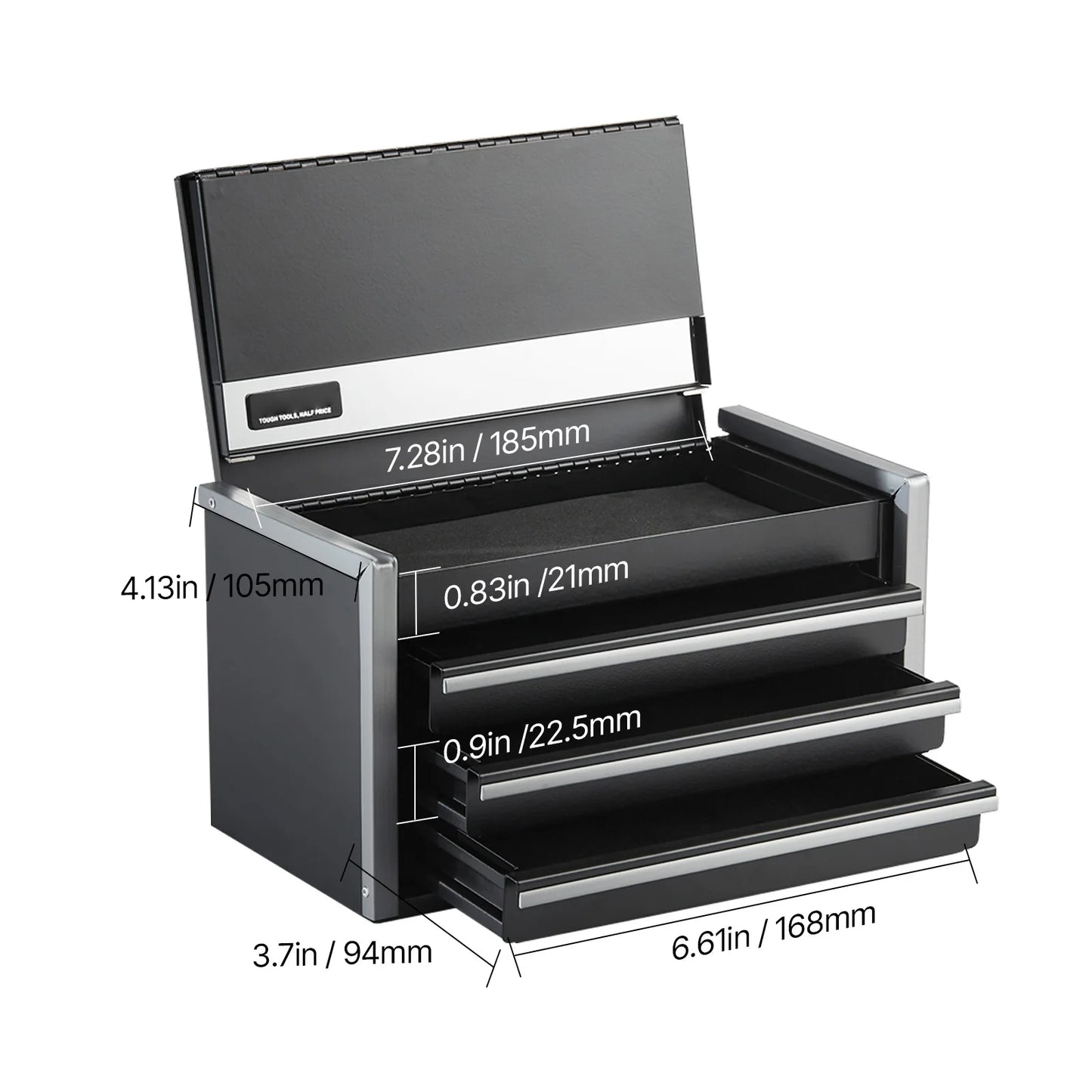 SucceBuy 8.6in 3 Drawers Tool Box