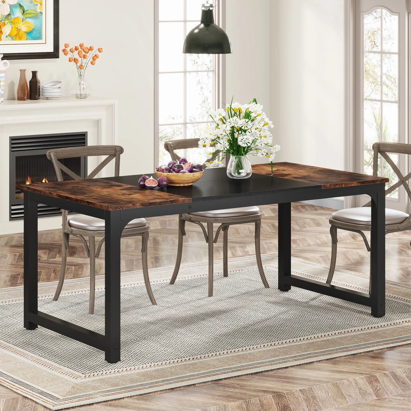 Tribesigns Rectangular Dinner Table for Dining Room