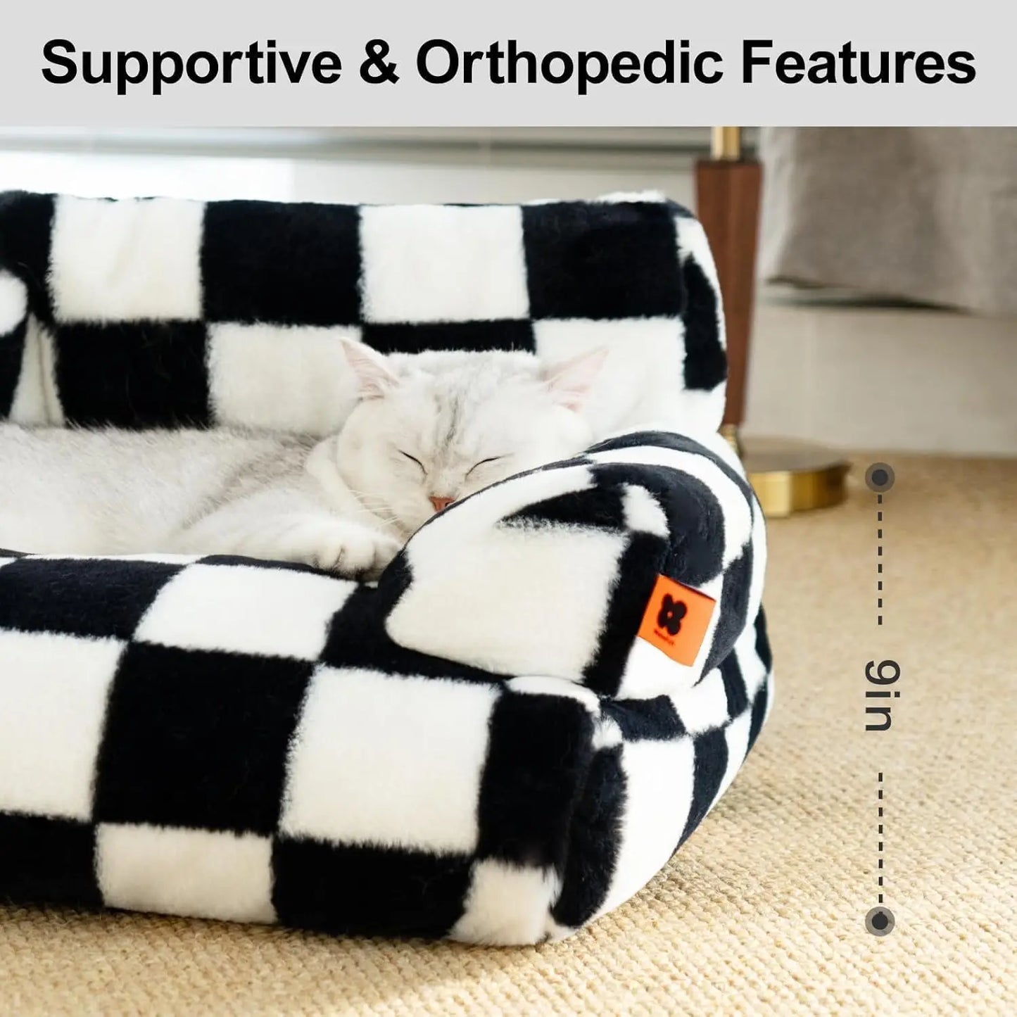 Pet Couch Bed 26×19×13 Inch Washable Cat Beds for Medium Small Dogs