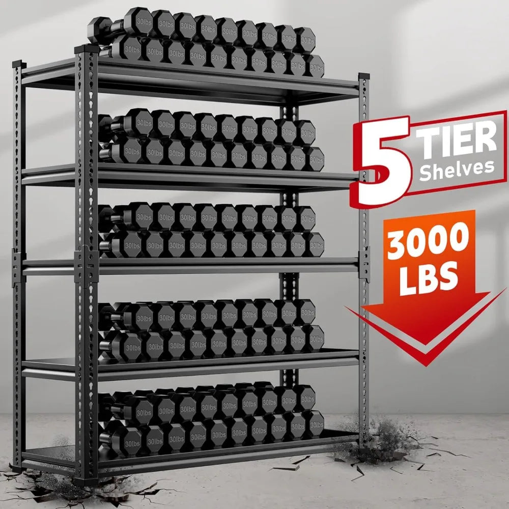 Shelving Unit 3000LBS, Aluminum Metal Shelves for Basement
