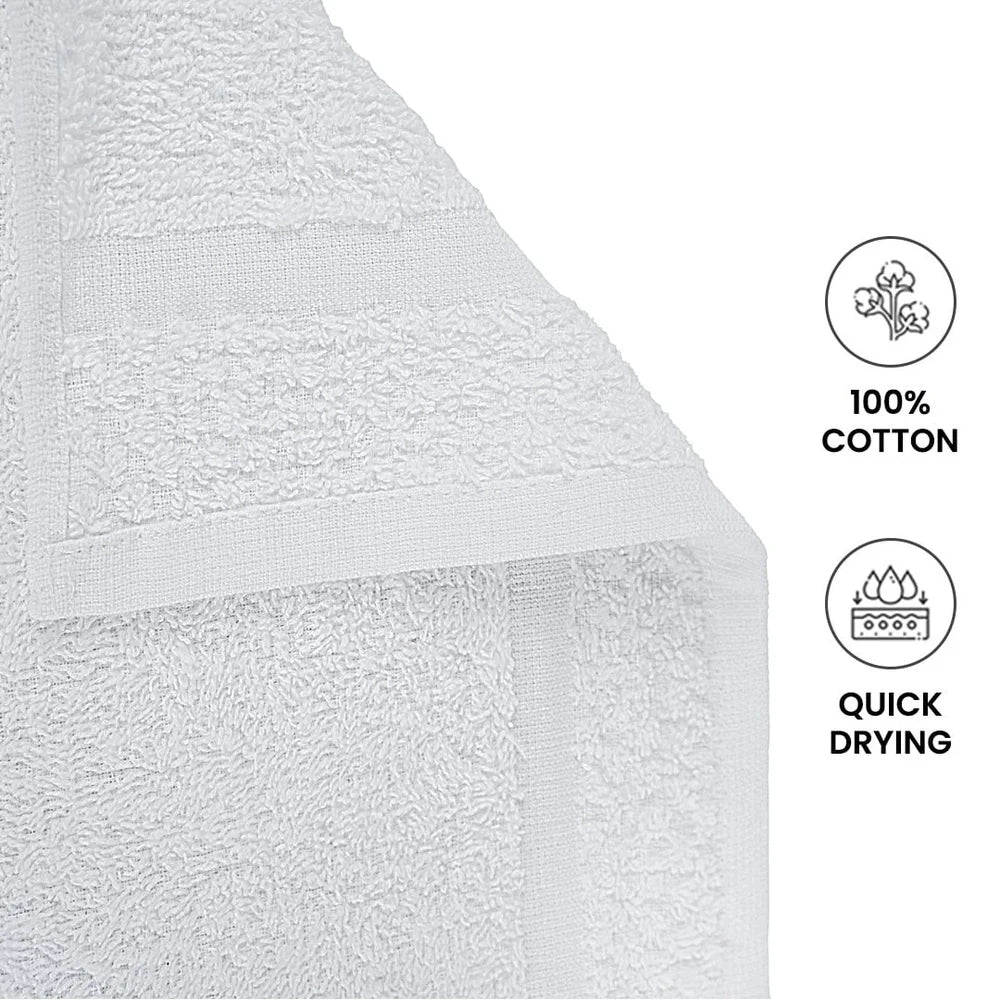 10 Piece Cotton Towel Set Soft Absorbent Quick Dry Bath Towels