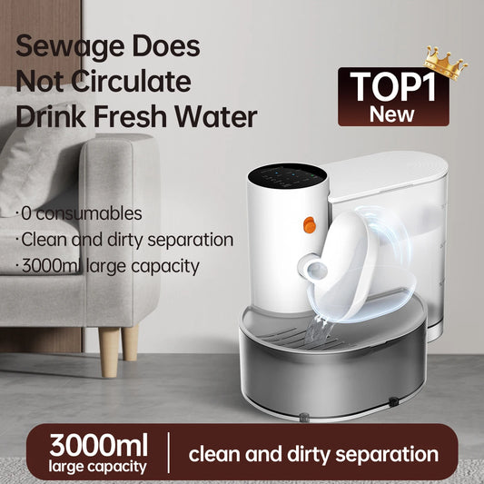 Dumping Dog Water Dispenser Rechargeable Automatic Water Feeder