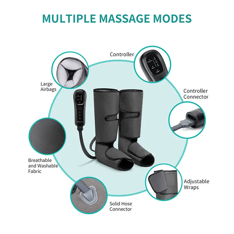 Nekteck Leg Massager Air Compression Calf Wraps Air Pressure Massage