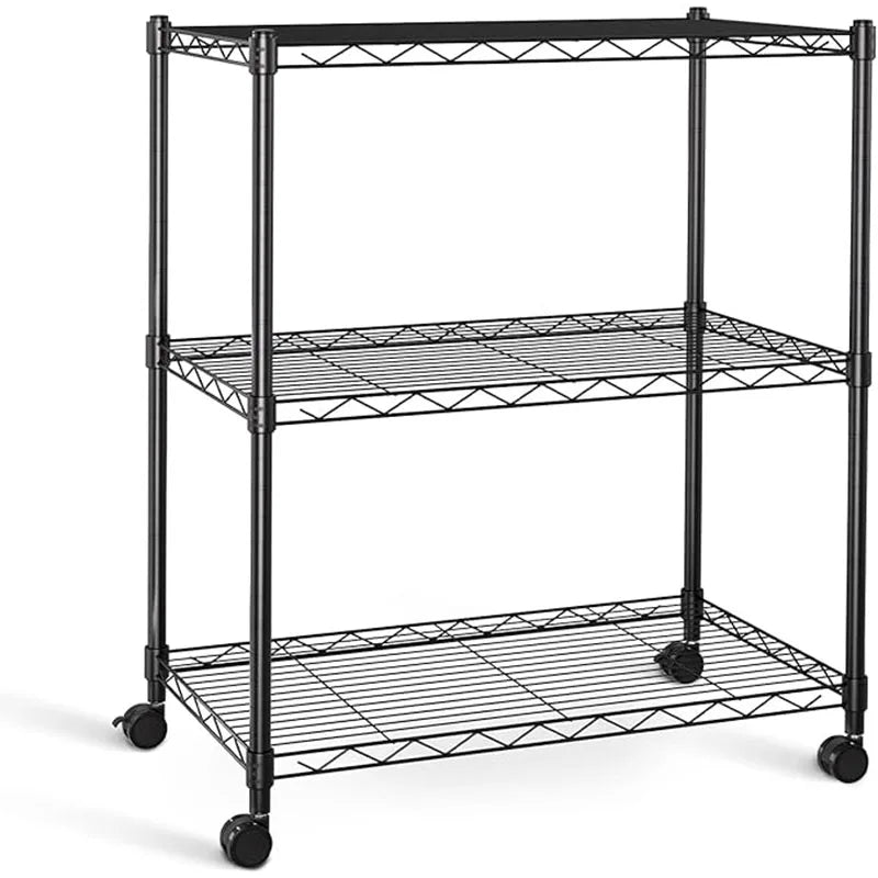 YSSOA Heavy Duty 3-Shelf Shelving with Wheels