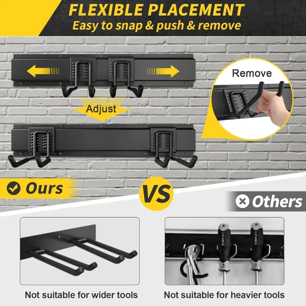 64 Inches Garage Storage, Max 620lbs Adjustable Metal Hooks