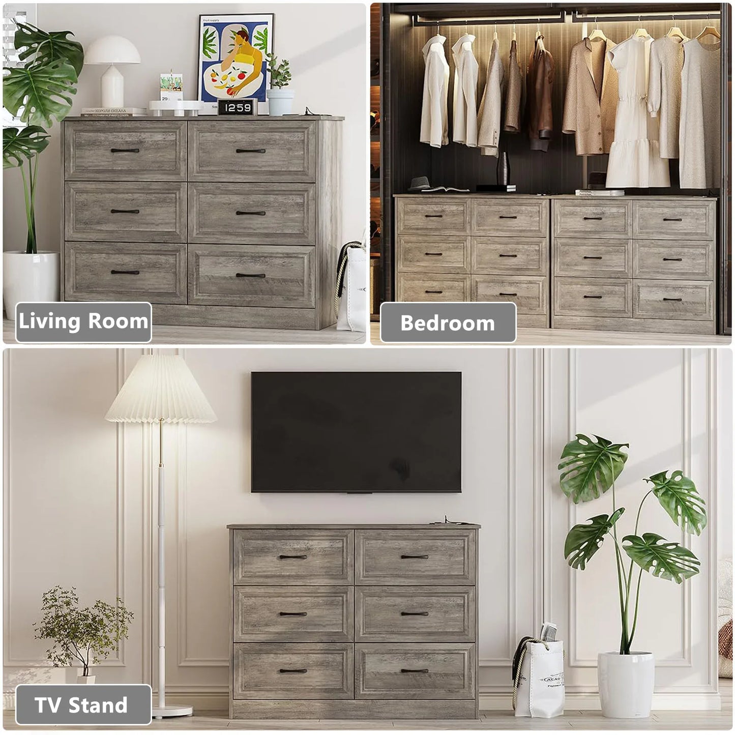 Wood Chest of Drawers