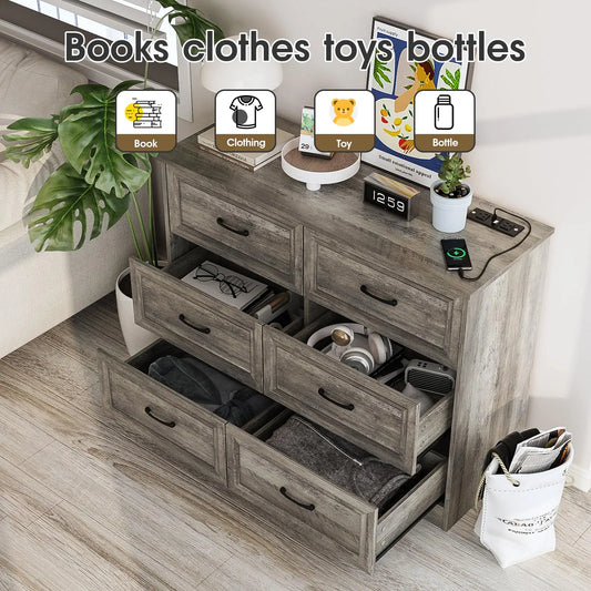 Wood Chest of Drawers