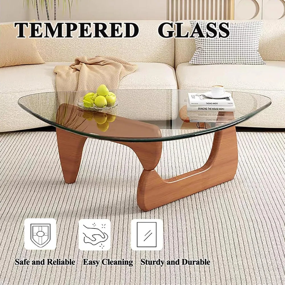 Small Mid Century Glass Top Coffee Table