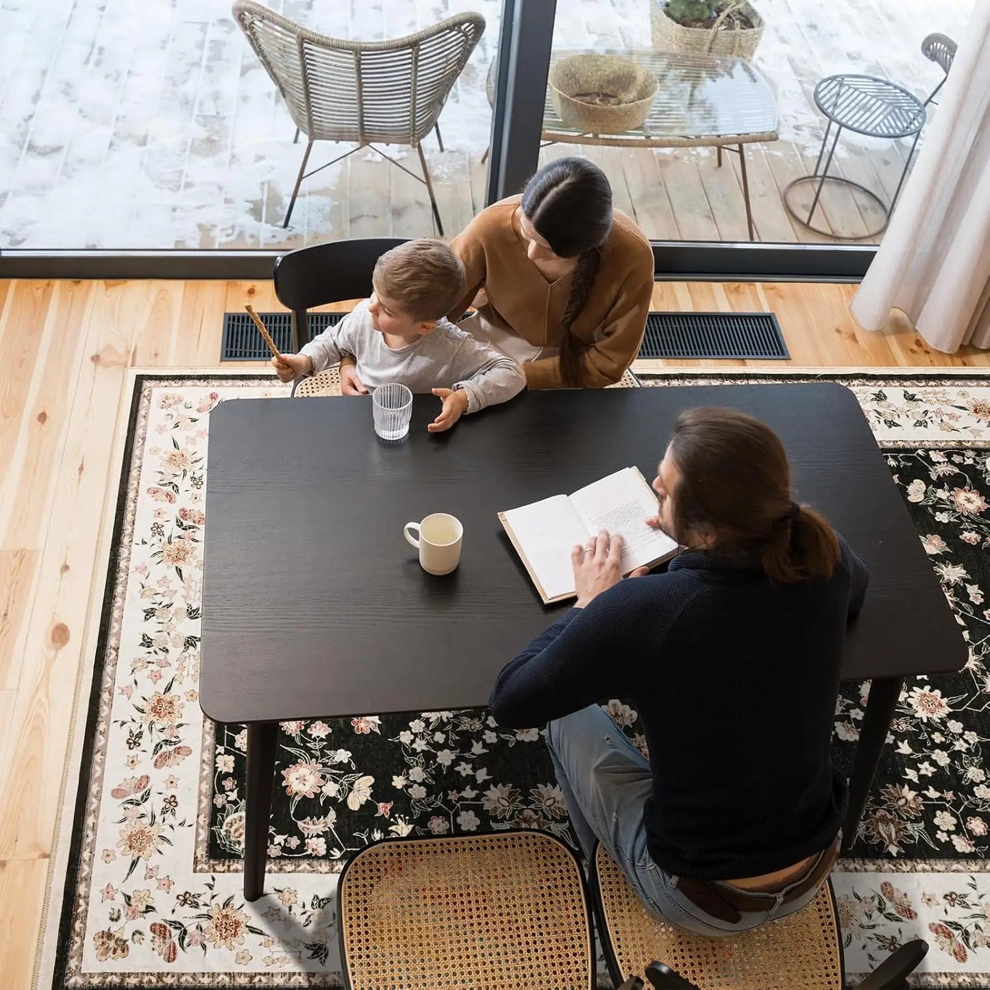 Rug Soft Low Pile Non Slip Carpet for Living Room
