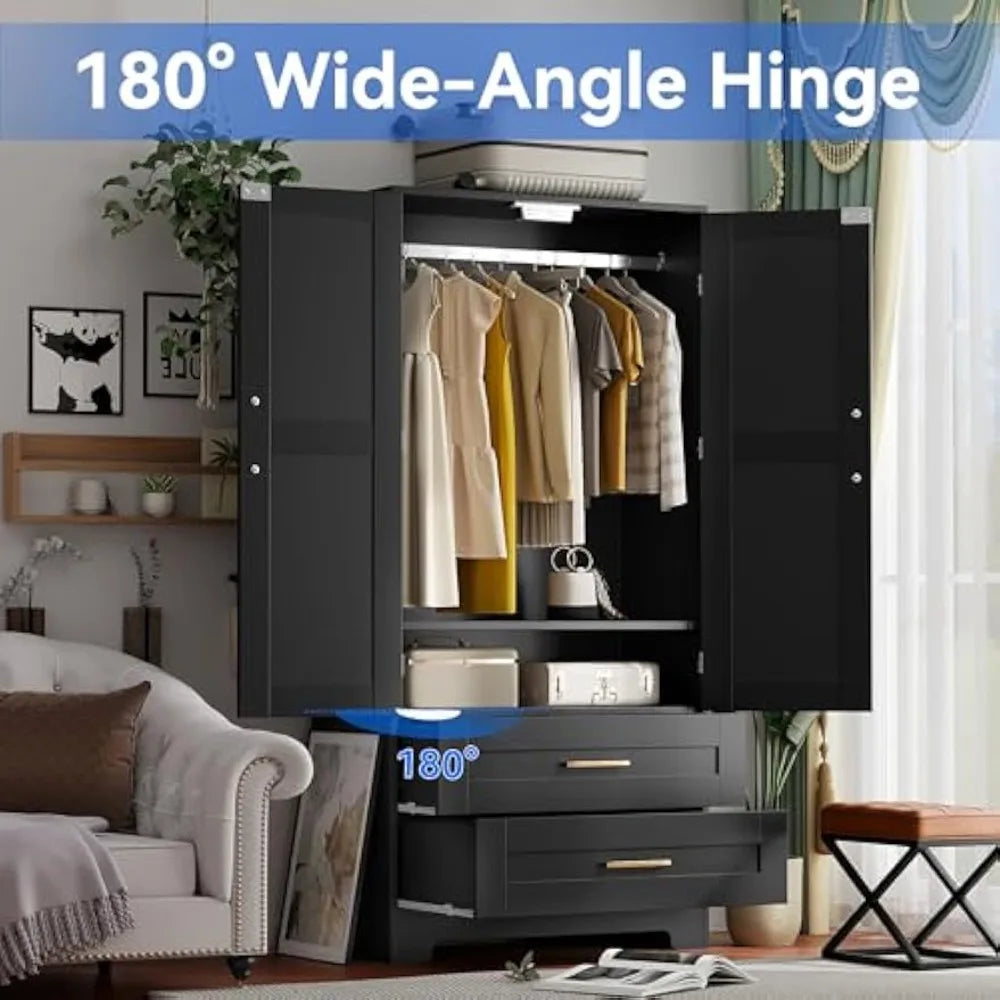 Freestanding Bedroom Armoire Clothing