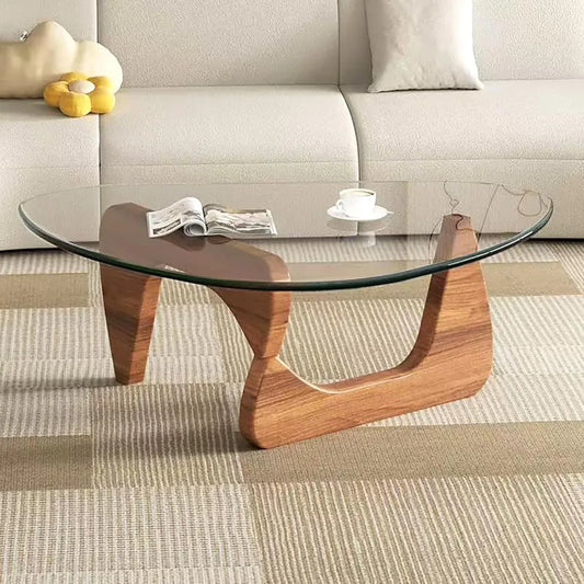 Small Mid Century Glass Top Coffee Table