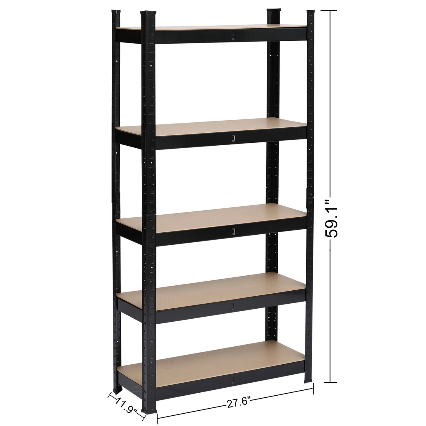 5 Tier Heavy Duty Metal Shelving Rack Unit Garage Storage Shelf