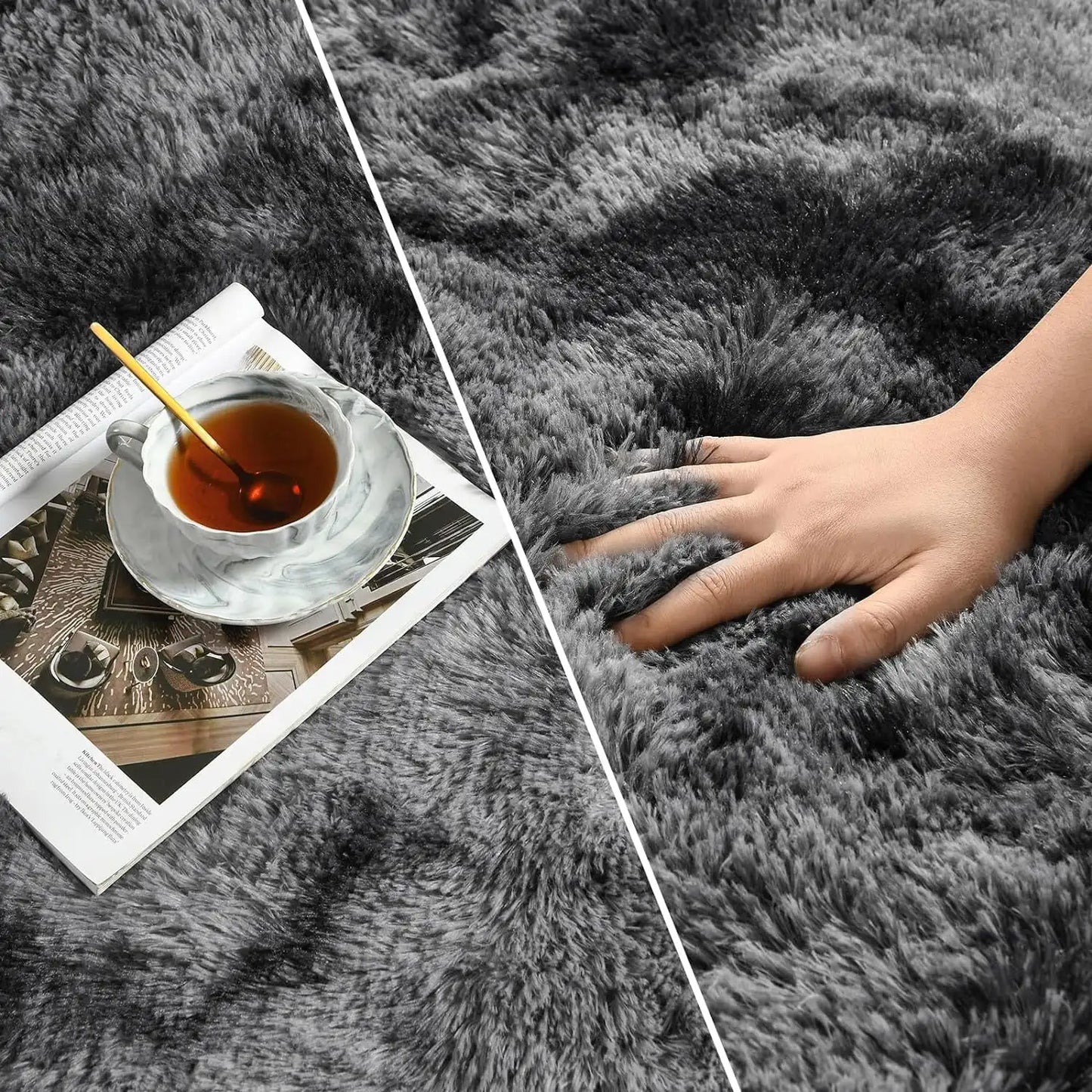 Large Size shaggy Rug Fluffy Carpet For Living Room Bedroom Kids Room