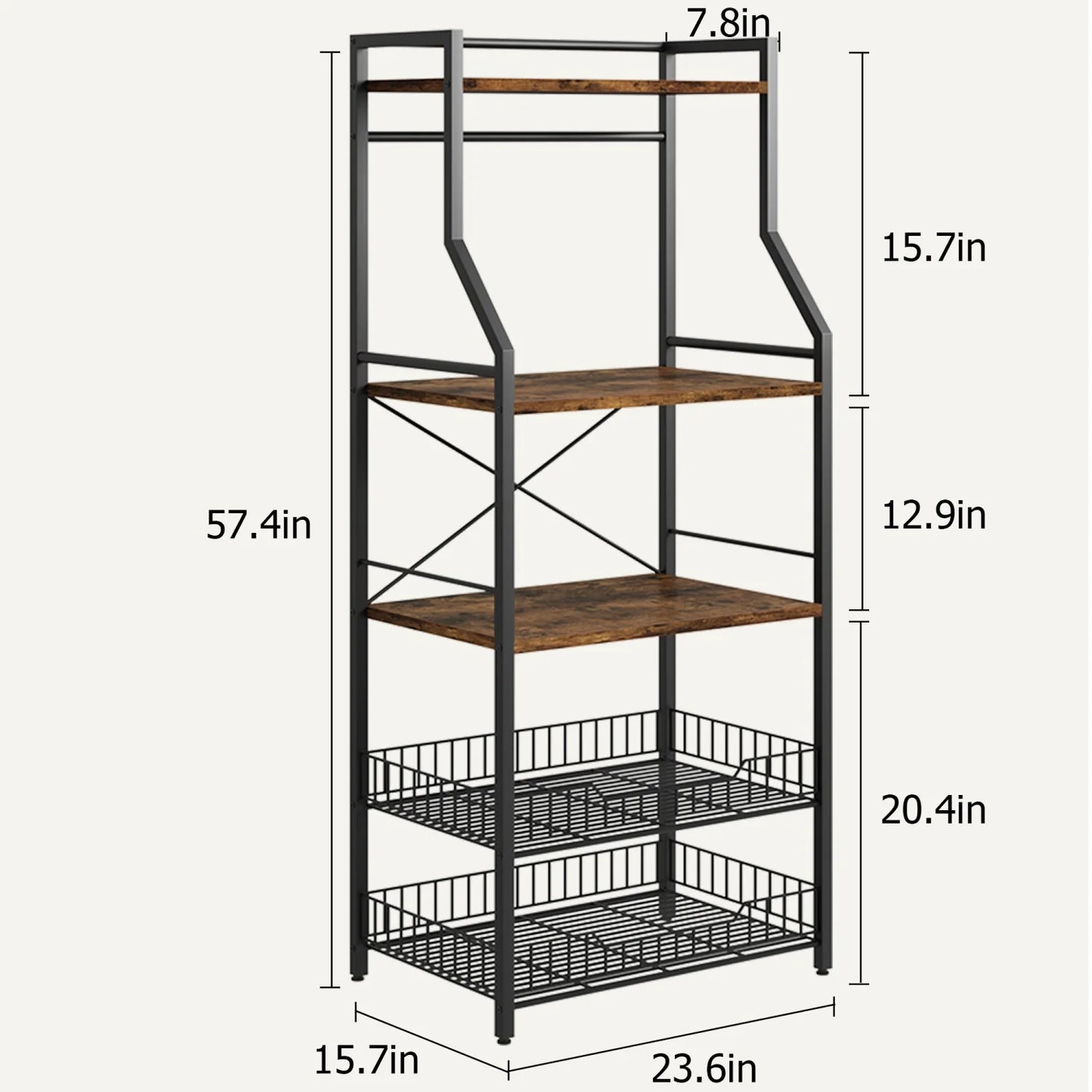 Bakers Rack with Microwave Oven Stand
