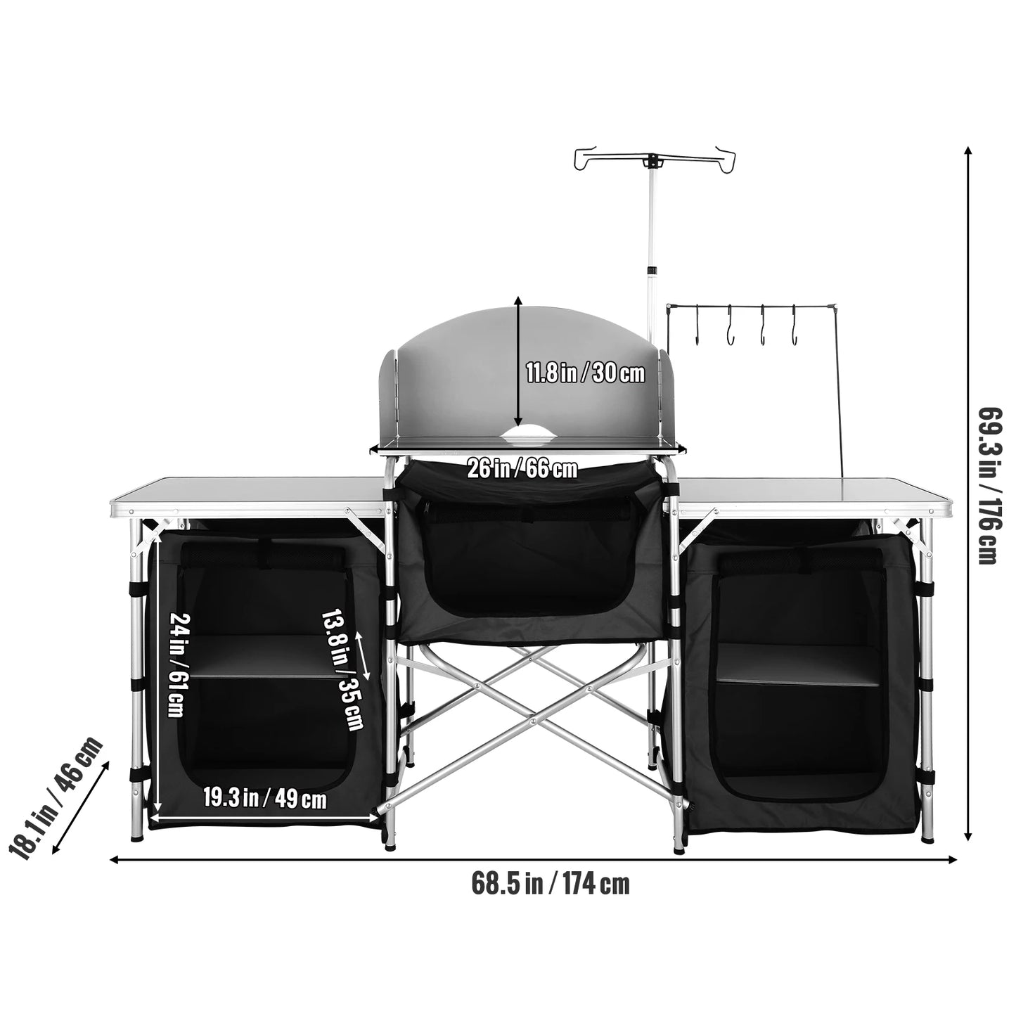 Cabinet Foldable Folding Cooking Storage Rack
