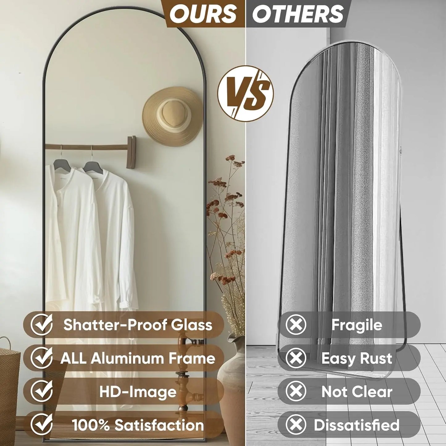 Rectangular Full Body Mirror