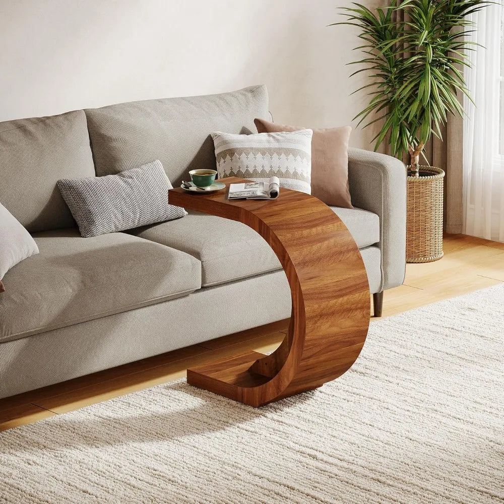 Set of 2, Rustic Compact Side Table for Couch