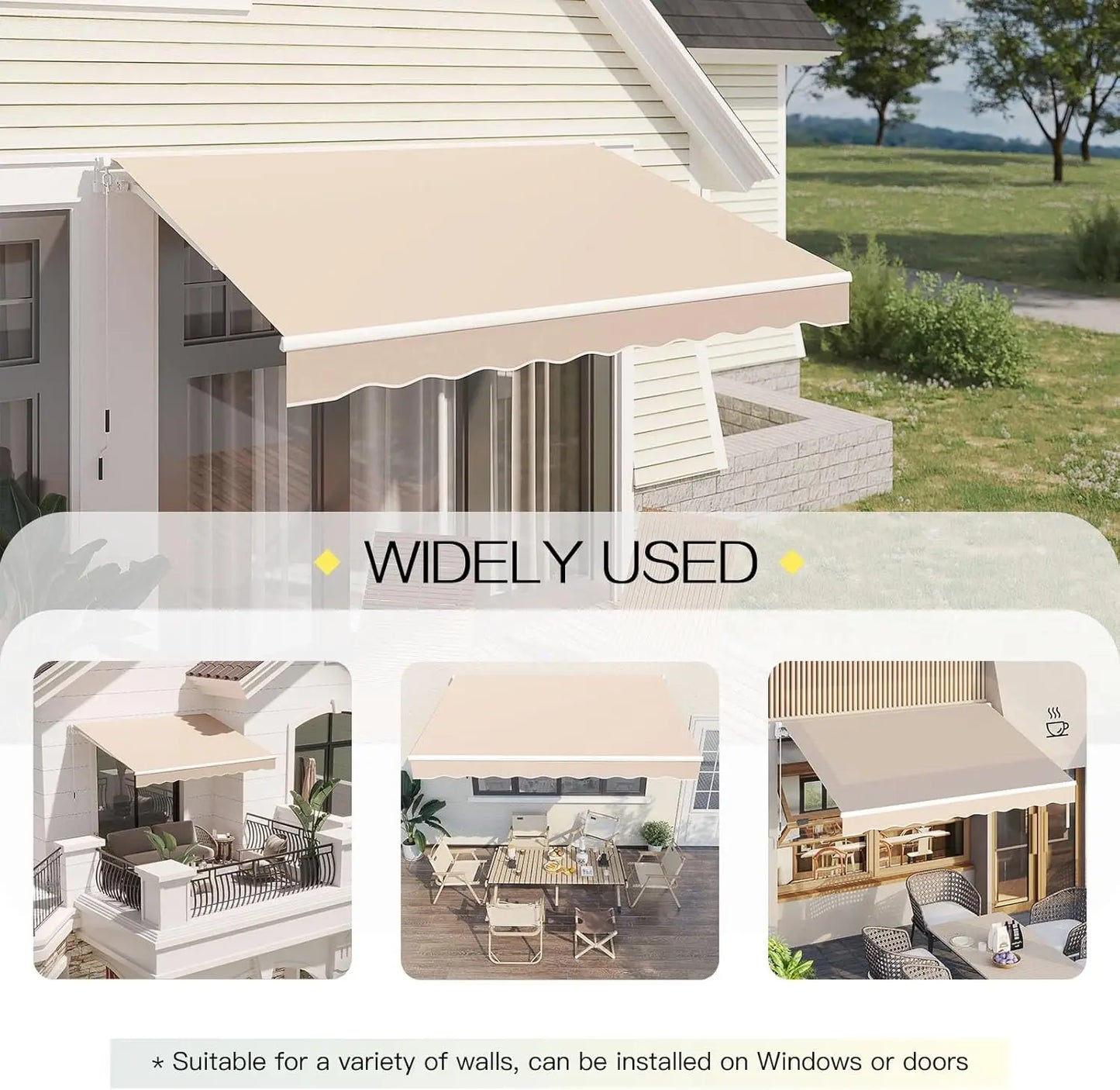 8.2'x6.5' Manual Awnings with Crank