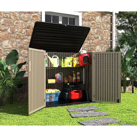 Weather Resistance.Multi-Purpose Outdoor Cabinet for Backyards and Patios