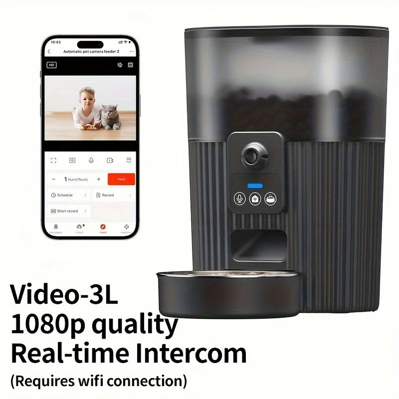 Cat automatic feeder dog fixed feeding machine with wifi remote