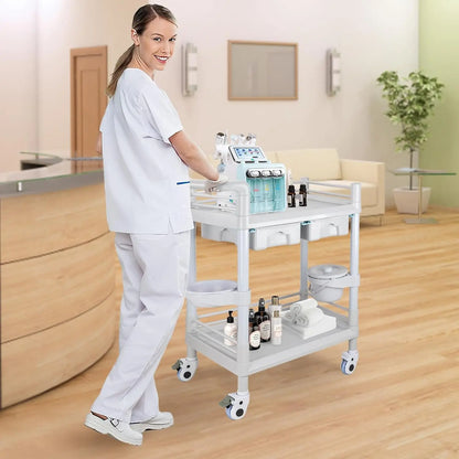 Mobile Trolley Cart with Wheels 2-Shelf