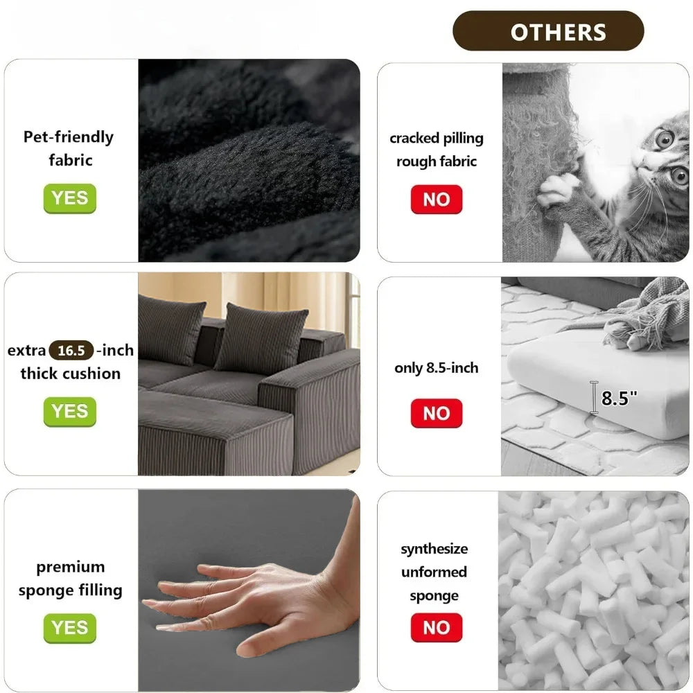 Modern Modular Upholstered Sleep Sofa