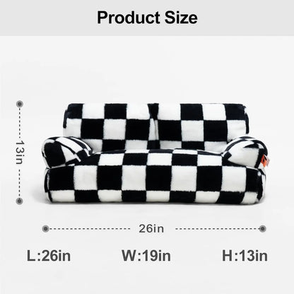 Pet Couch Bed 26×19×13 Inch Washable Cat Beds for Medium Small Dogs