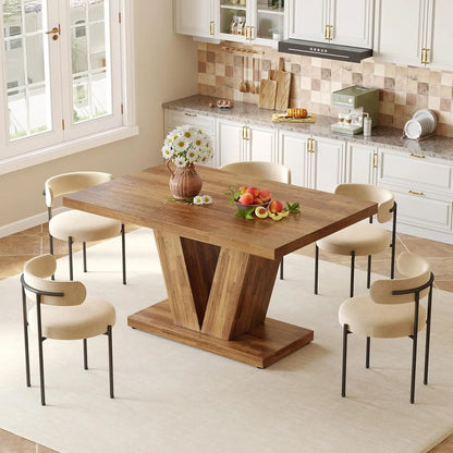 White Rectangle Modern Dining Room Tables