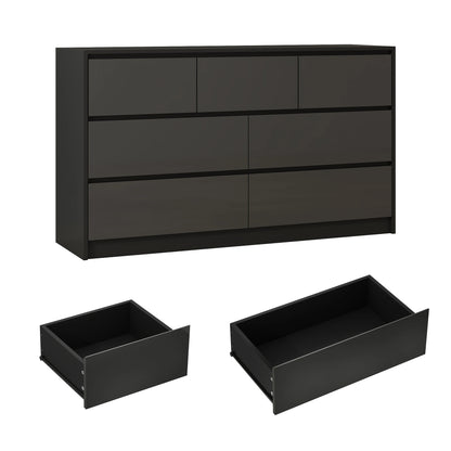 7 Drawer Dresser for Bedroom, 55 Inch Modern Dresser