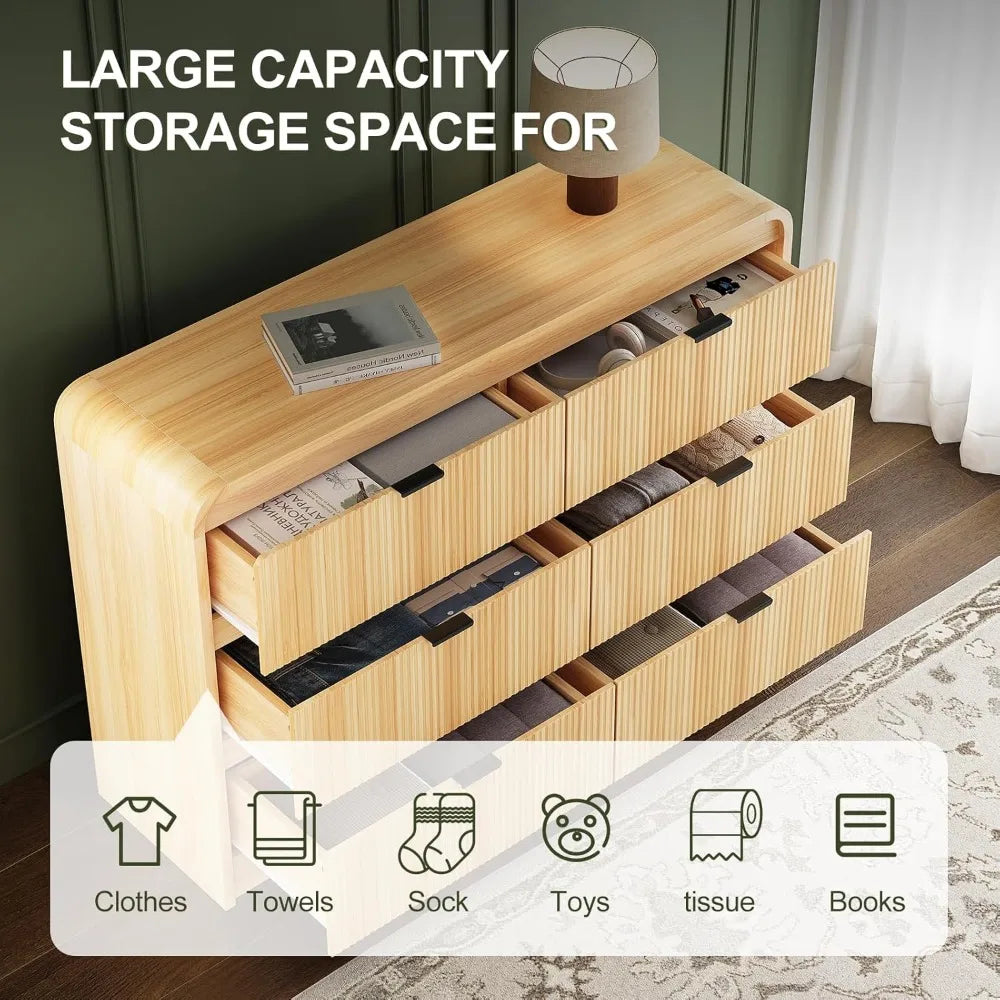54" Wide Wooden Dresser