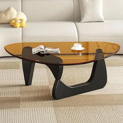 Small Mid Century Glass Top Coffee Table