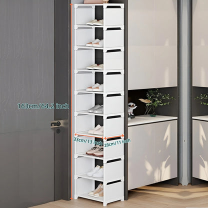 Simple Shoe Rack with  6-10 Tiers Shoe Storage Organizer