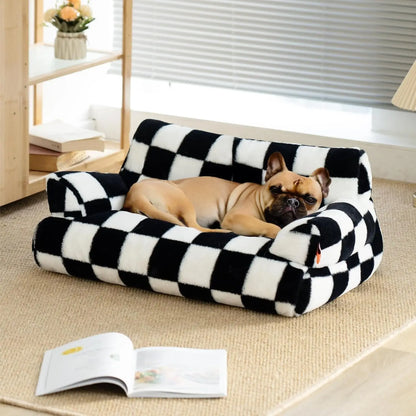 Pet Couch Bed 26×19×13 Inch Washable Cat Beds for Medium Small Dogs