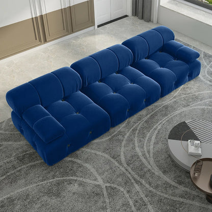 Modern Velvet Convertible Couches 3 Seats Living Room Sofa Sets for Office Apartment
