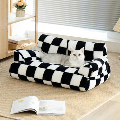 Pet Couch Bed 26×19×13 Inch Washable Cat Beds for Medium Small Dogs