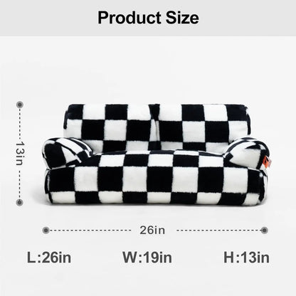 Pet Couch Bed 26×19×13 Inch Washable Cat Beds for Medium Small Dogs