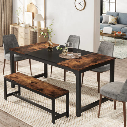 Tribesigns Rectangular Dinner Table for Dining Room