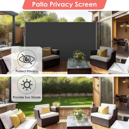 Patio Privacy Screen for Garden, Balcony, Courtyard Dark Grey, 118.1" x 70.9"