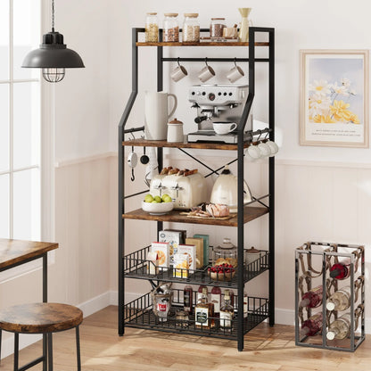 Bakers Rack with Microwave Oven Stand