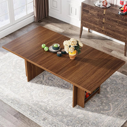 63-Inch Rectangular Kitchen Table with Storage