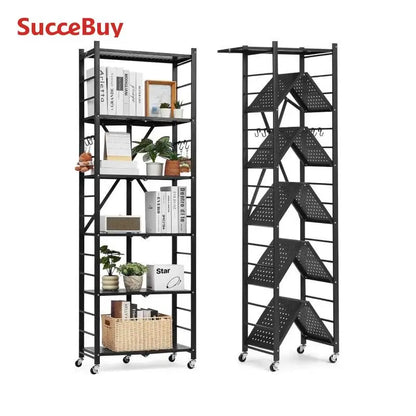 SucceBuy 6/5/4/3 Tier Black Shelving Unit Organizer for Garage Kitchen