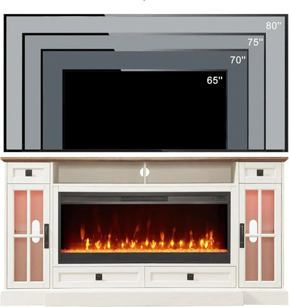 Fireplace TV Stand for 80 Inch TV